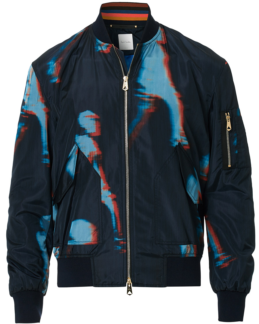 Herre | Jakker | Paul Smith | Heating Map Poly/Silk Bomber Jacket Print