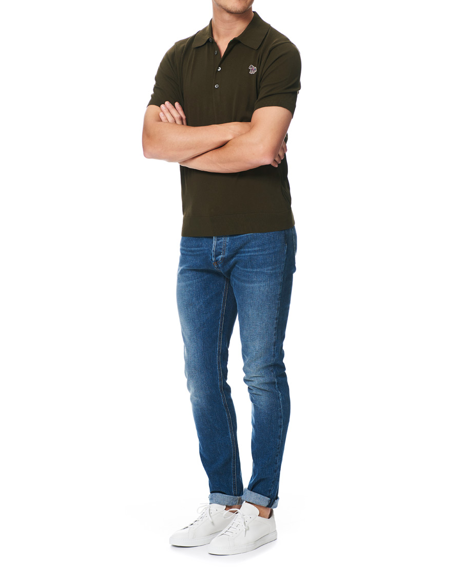 Herre | Polotrøjer | PS Paul Smith | Combed Cotton Knitted Polo Dark Green