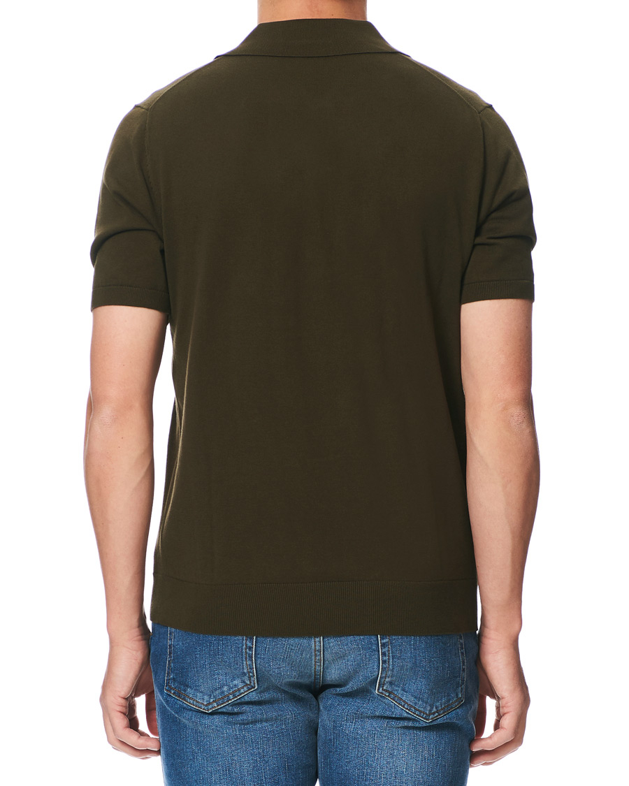 Herre | Polotrøjer | PS Paul Smith | Combed Cotton Knitted Polo Dark Green