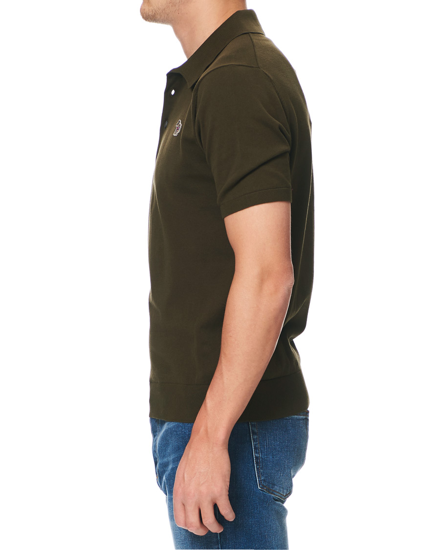 Herre | Polotrøjer | PS Paul Smith | Combed Cotton Knitted Polo Dark Green