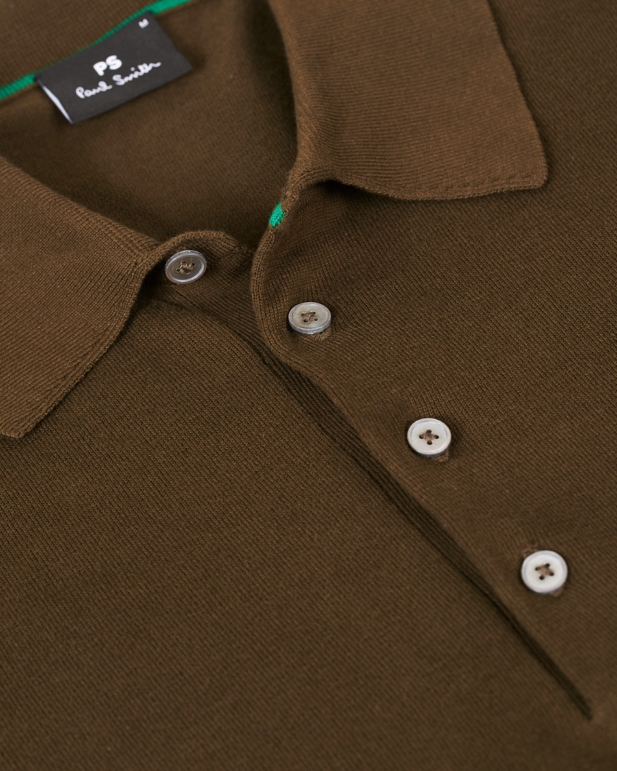 Herre | Polotrøjer | PS Paul Smith | Combed Cotton Knitted Polo Dark Green