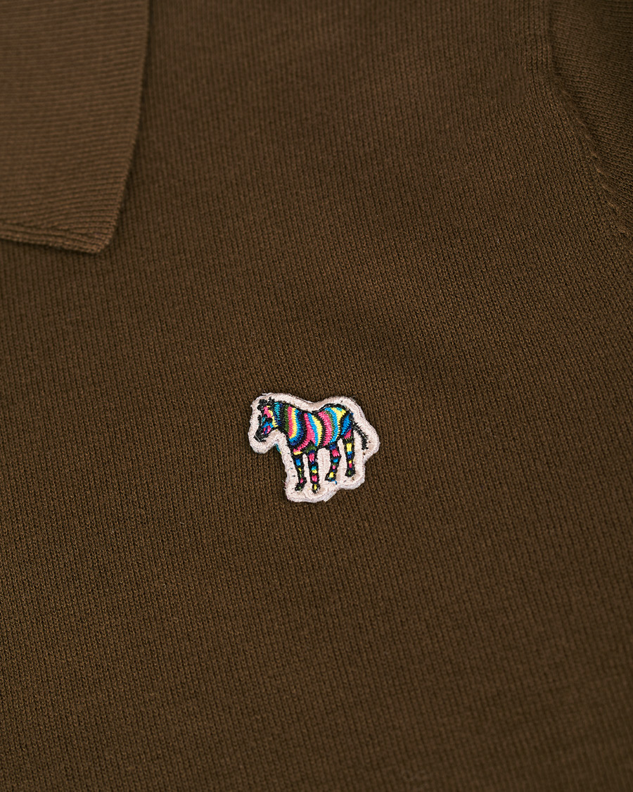 Herre | Polotrøjer | PS Paul Smith | Combed Cotton Knitted Polo Dark Green