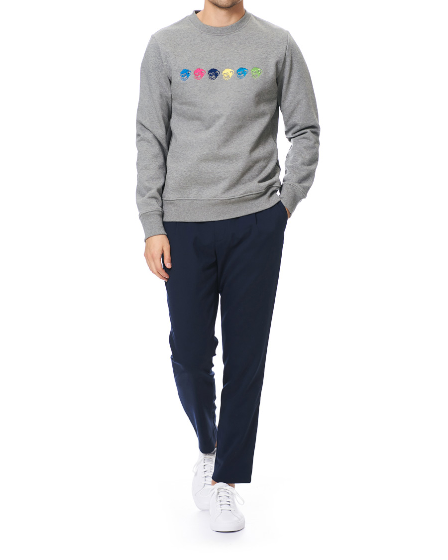Herre | Trøjer | PS Paul Smith | Monkeys Sweatshirt Grey Melange