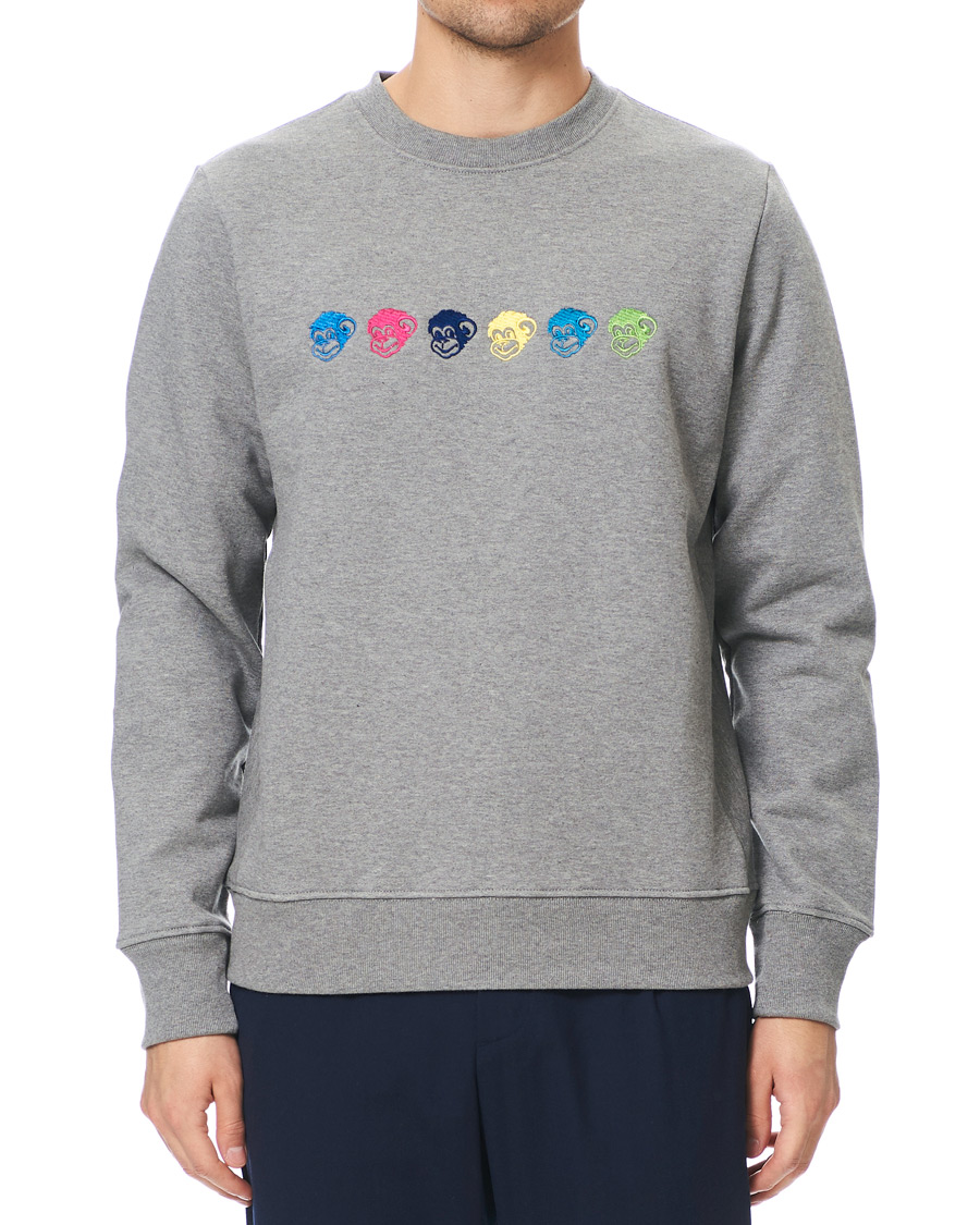 Herre | Trøjer | PS Paul Smith | Monkeys Sweatshirt Grey Melange