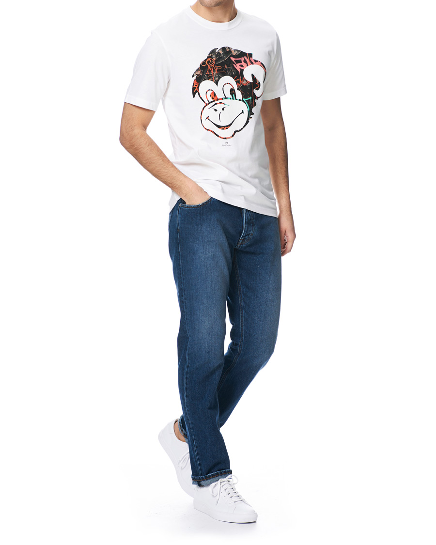 Herre | T-Shirts | PS Paul Smith | Regular Fit Monkey Tee White