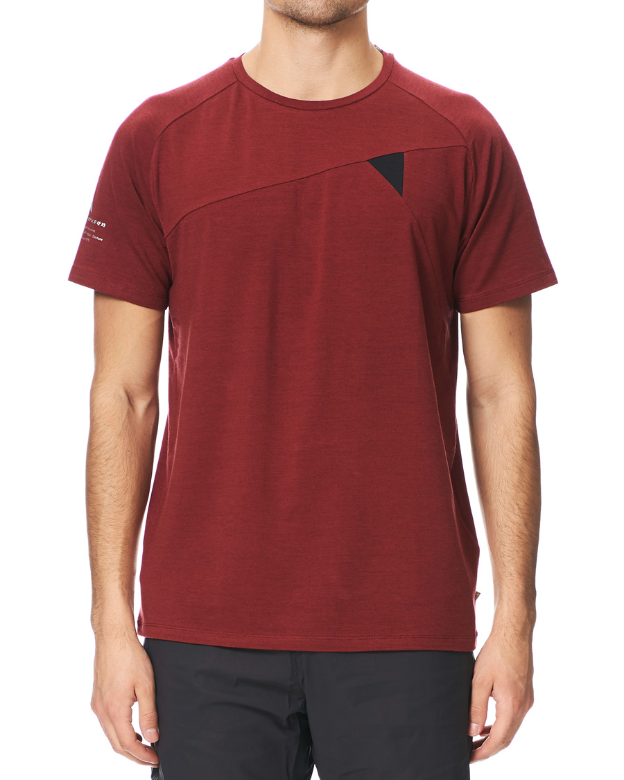 Herre | T-Shirts | Klättermusen | Fafne Active Baselayer Tee Burnt Russet