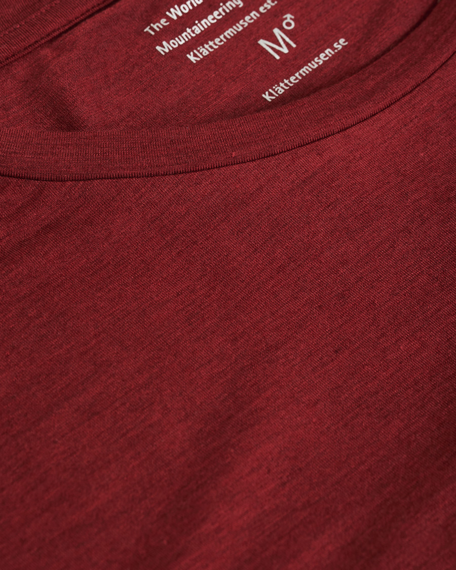 Herre | T-Shirts | Klättermusen | Fafne Active Baselayer Tee Burnt Russet