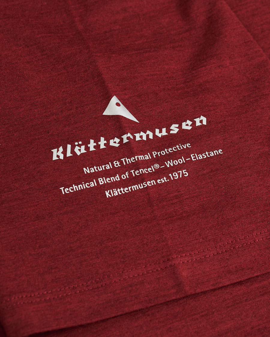 Herre | T-Shirts | Klättermusen | Fafne Active Baselayer Tee Burnt Russet