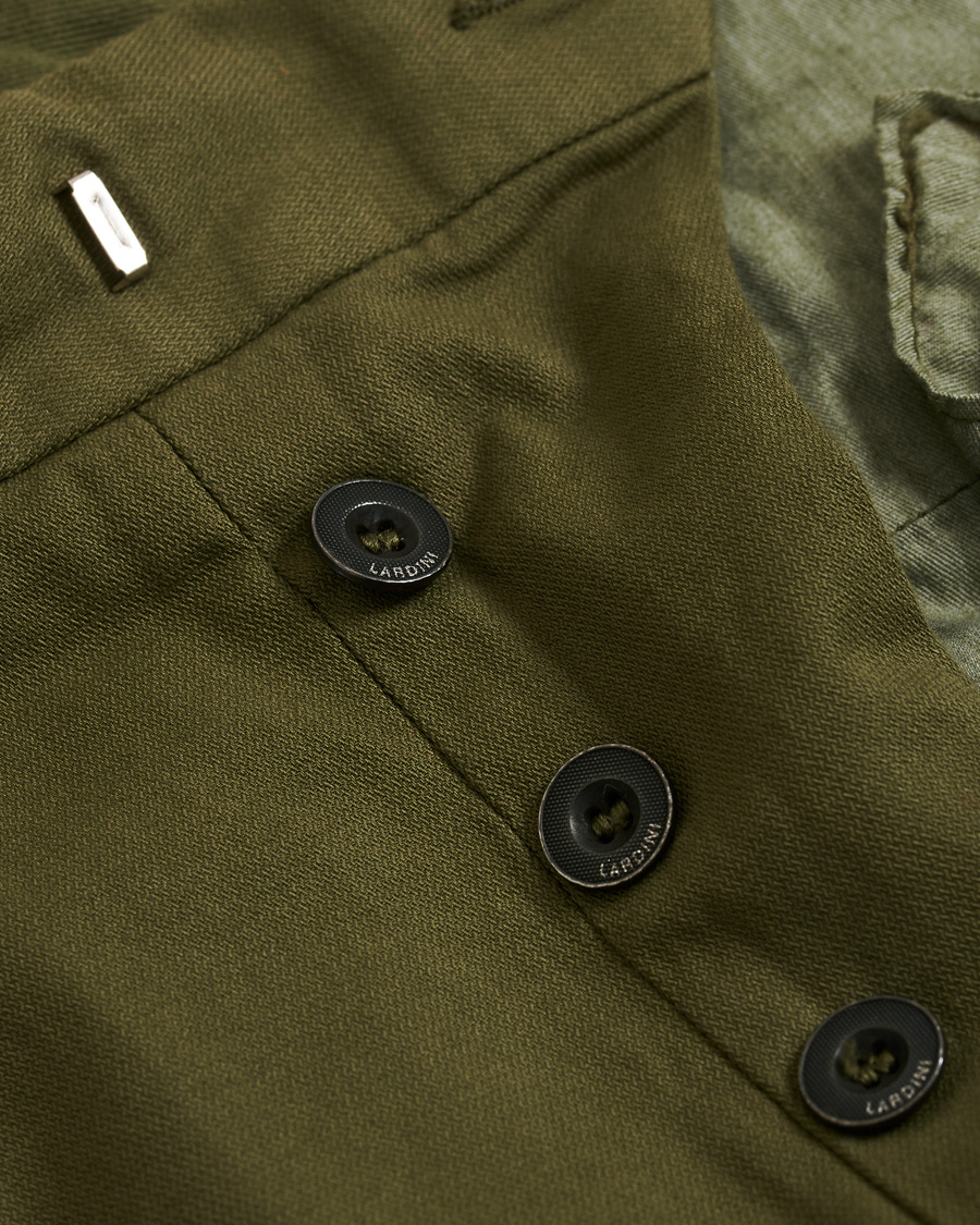 Herre | Bukser | Lardini | Luxor Double Pleated Cotton Trousers Green