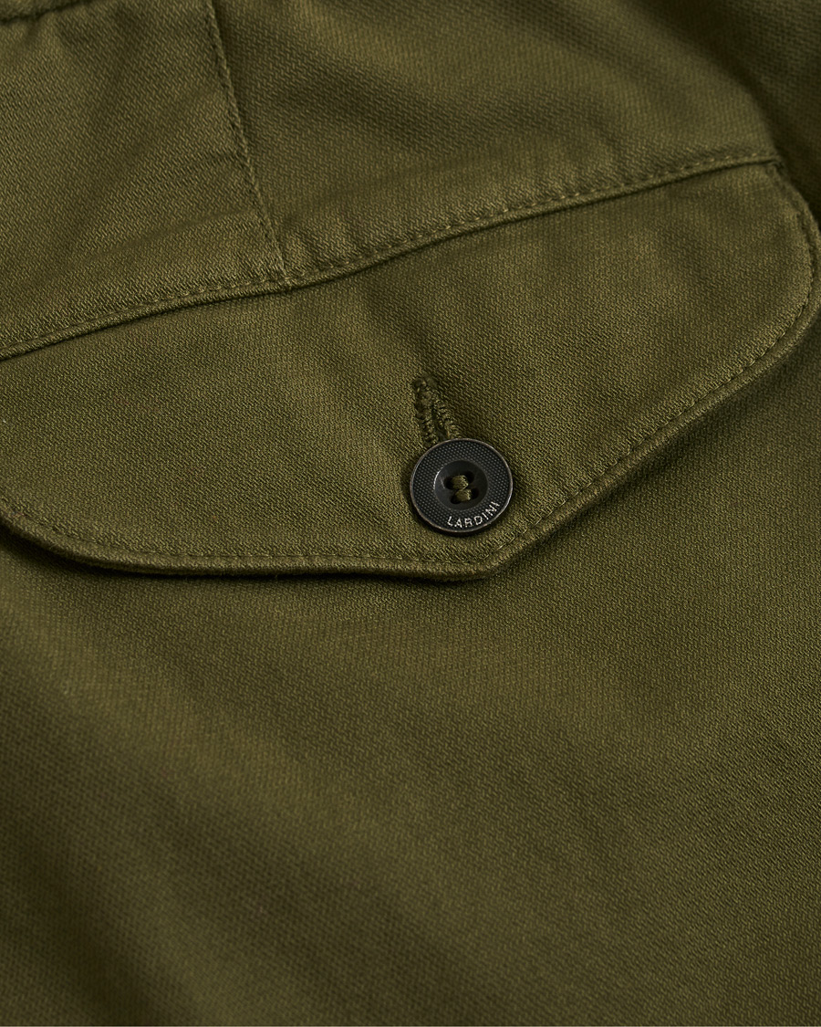 Herre | Bukser | Lardini | Luxor Double Pleated Cotton Trousers Green