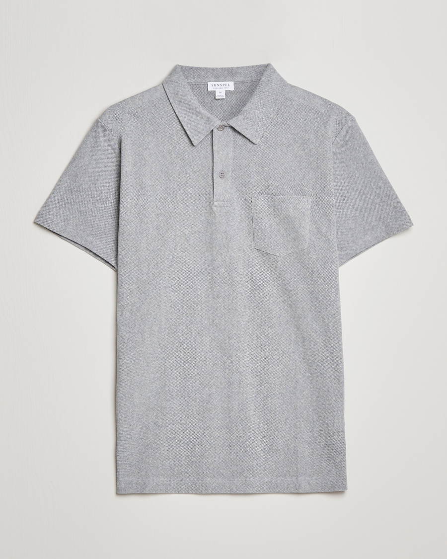 Herre | Polotrøjer | Sunspel | Riviera Polo Shirt Grey Melange