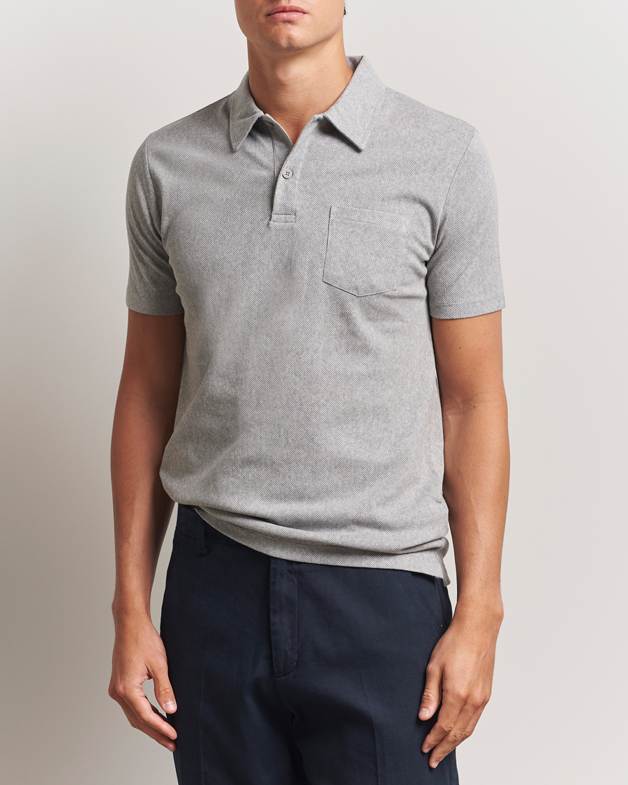 Herre | Polotrøjer | Sunspel | Riviera Polo Shirt Grey Melange