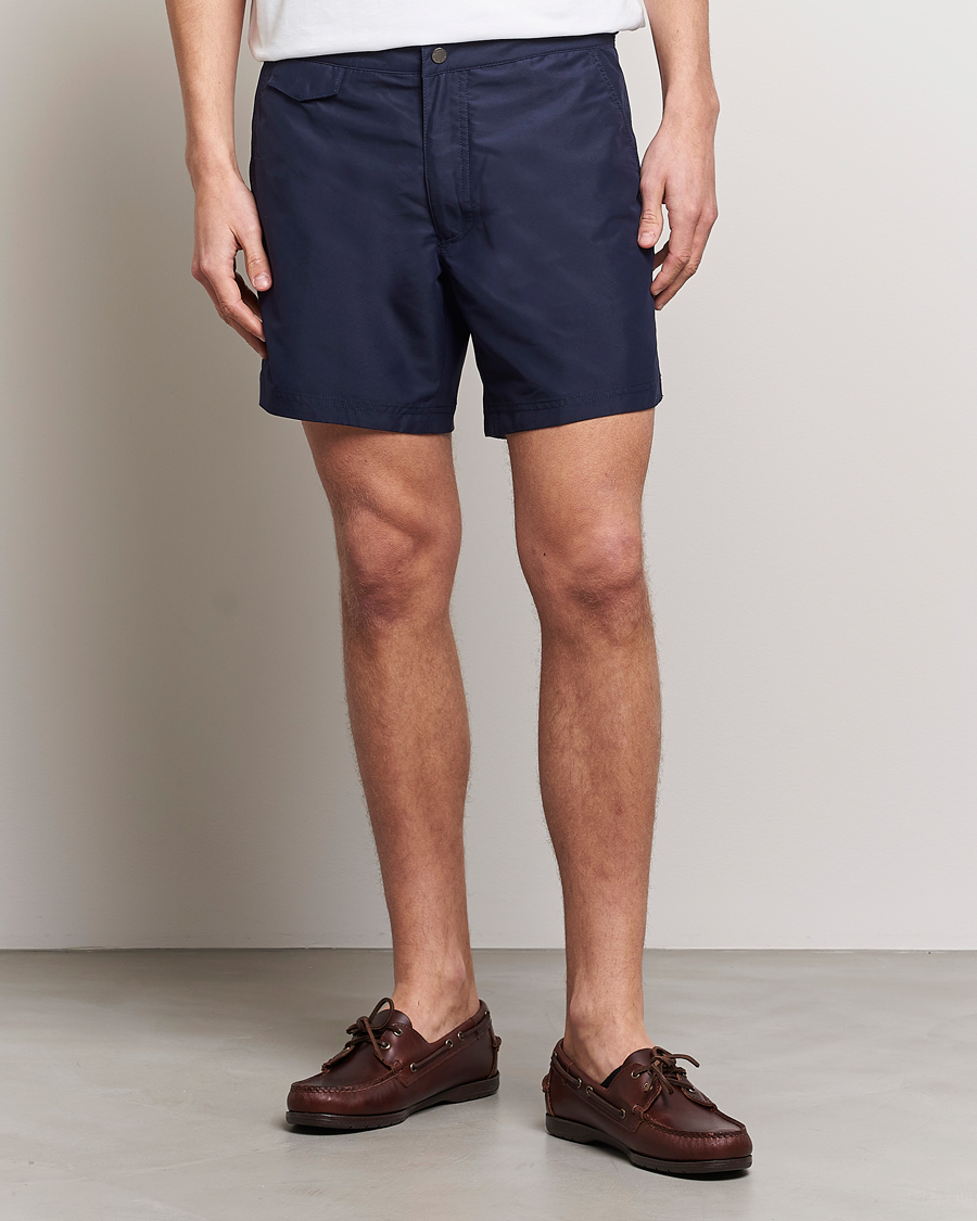 Herr | Kläder | Sunspel | Recycled Seaqual Tailored Swim Shorts Navy