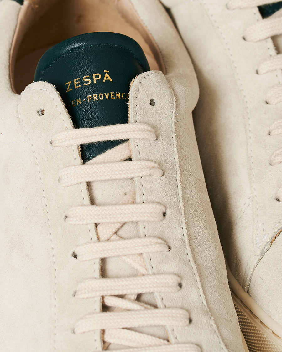 Herre | Zespà ZSP4 HGH Suede Sneakers Off White/Sapin | Zespà | ZSP4 HGH Suede Sneakers Off White/Sapin