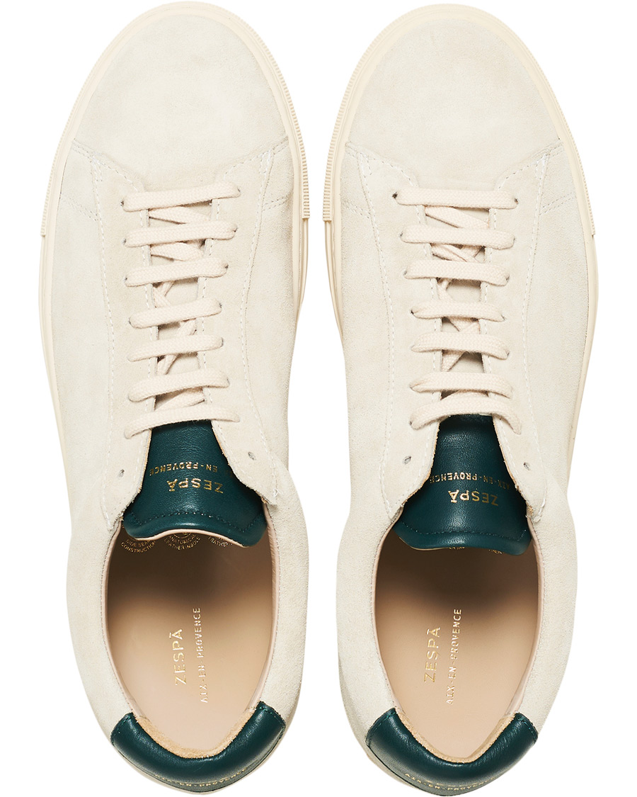 Herre | Zespà ZSP4 HGH Suede Sneakers Off White/Sapin | Zespà | ZSP4 HGH Suede Sneakers Off White/Sapin