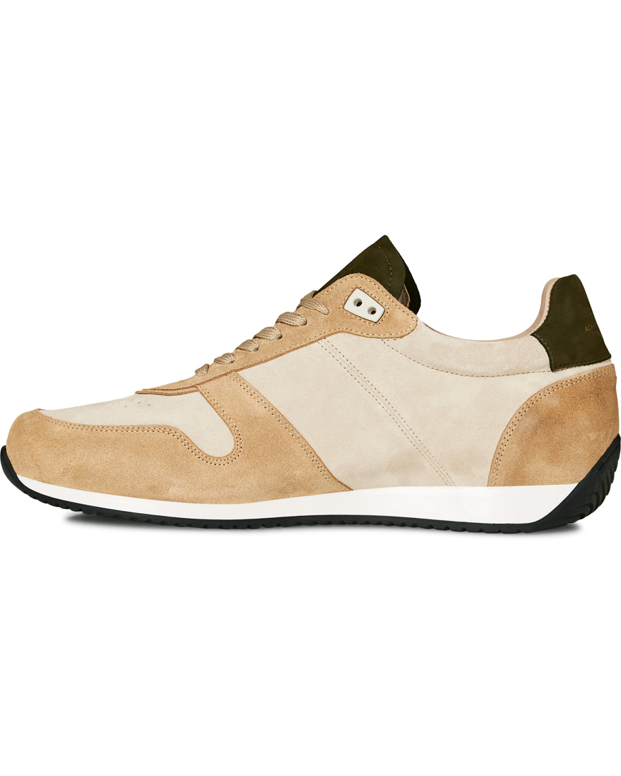 Herre | Zespà ZSP6 Suede Runner Sneakers Off White/Savane | Zespà | ZSP6 Suede Runner Sneakers Off White/Savane