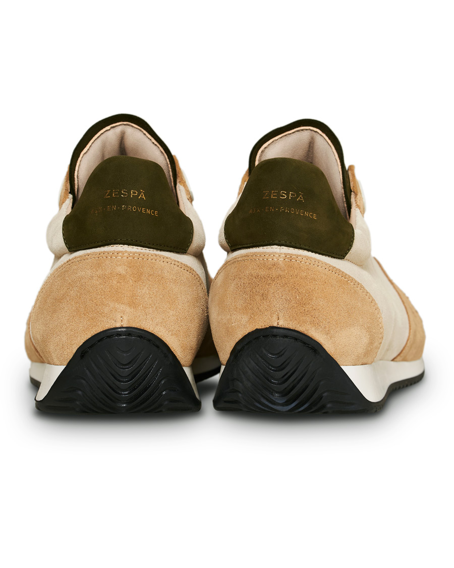 Herre | Zespà ZSP6 Suede Runner Sneakers Off White/Savane | Zespà | ZSP6 Suede Runner Sneakers Off White/Savane