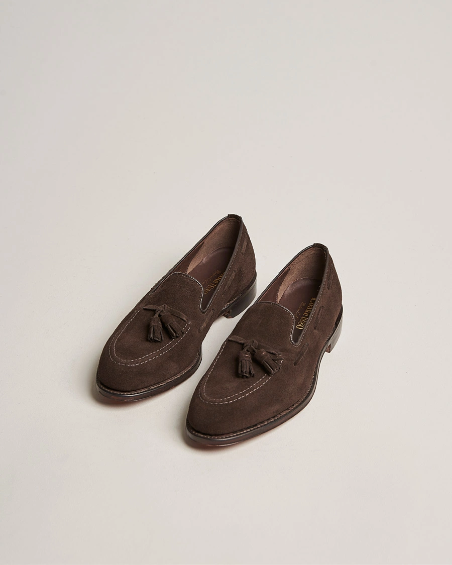 Herre | Håndlavede sko | Loake 1880 | Russell Tassel Loafer Chocolate Brown Suede