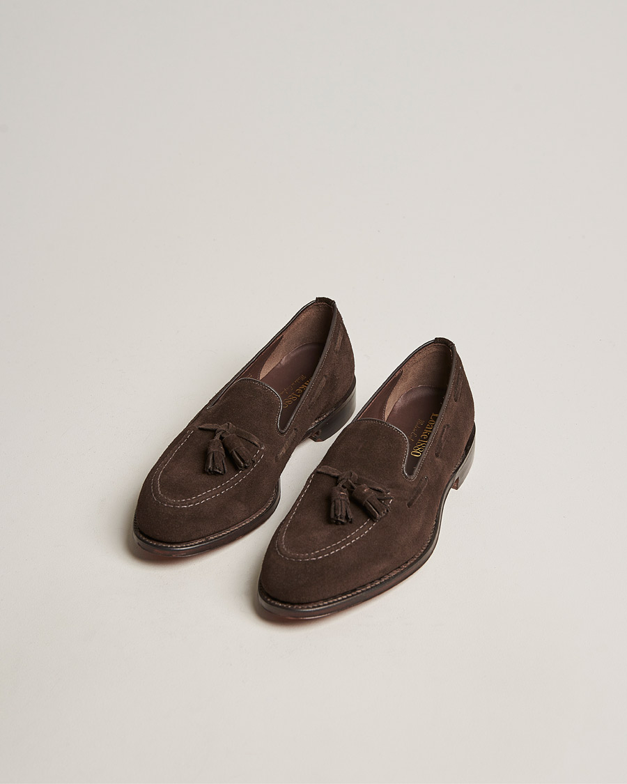 Herre | Loake 1880 | Loake 1880 | Russell Tassel Loafer Chocolate Brown Suede