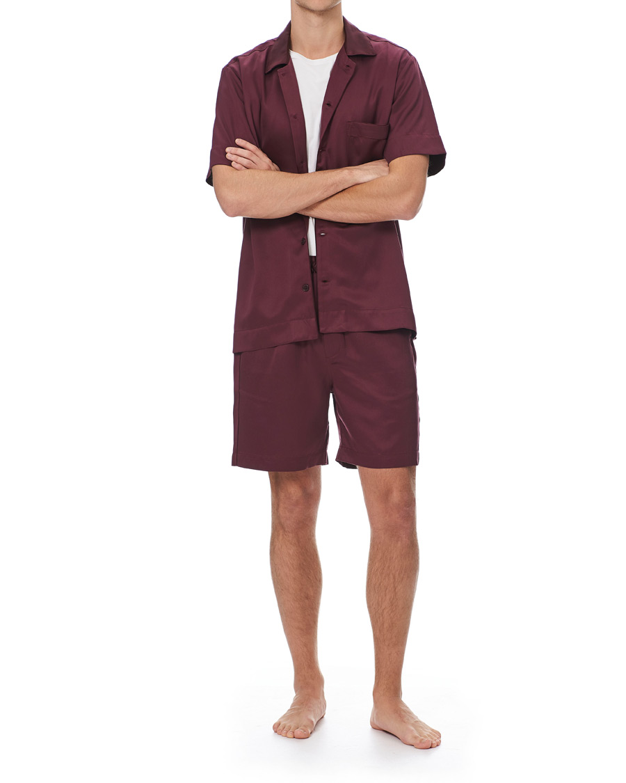 Herre | Pyjamas & Morgenkåber | CDLP | Home Suit Short Sleeve Burgundy
