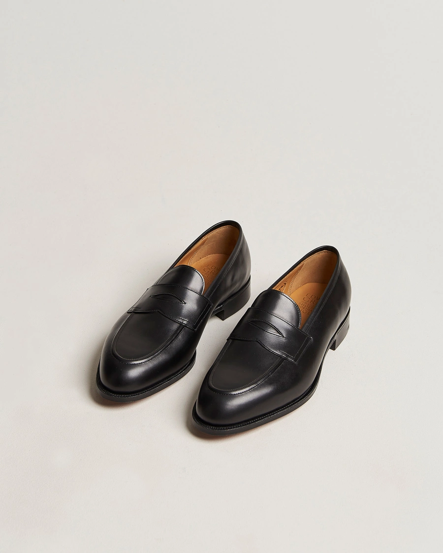 Herre | Håndlavede sko | Edward Green | Piccadilly Penny Loafer Black Calf