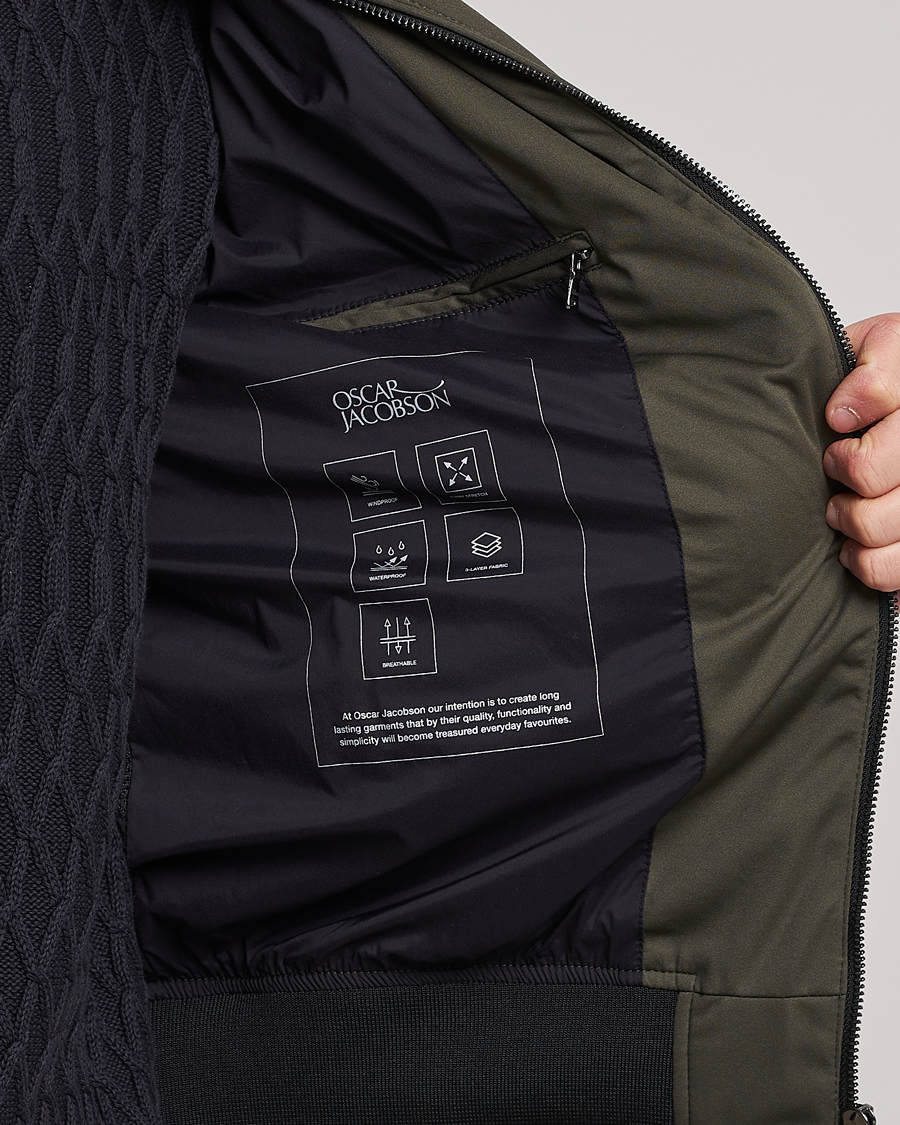 Herre | Jakker | Oscar Jacobson | Harris Harrington Nylon Jacket Green