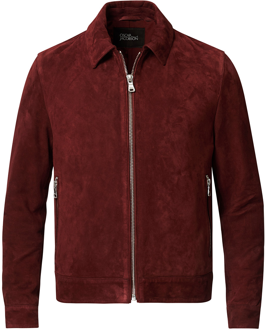 Herre | Jakker | Oscar Jacobson | Logner Suede Jacket Rust Red