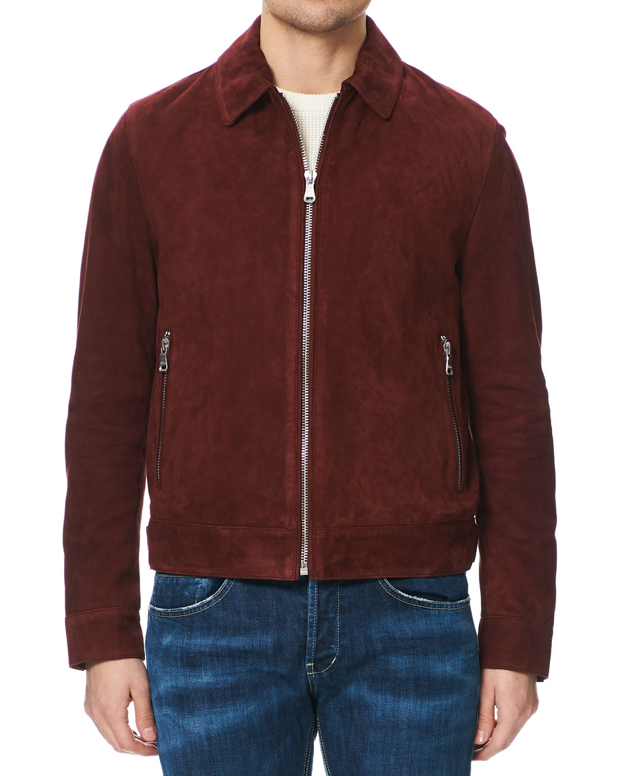Herre | Jakker | Oscar Jacobson | Logner Suede Jacket Rust Red