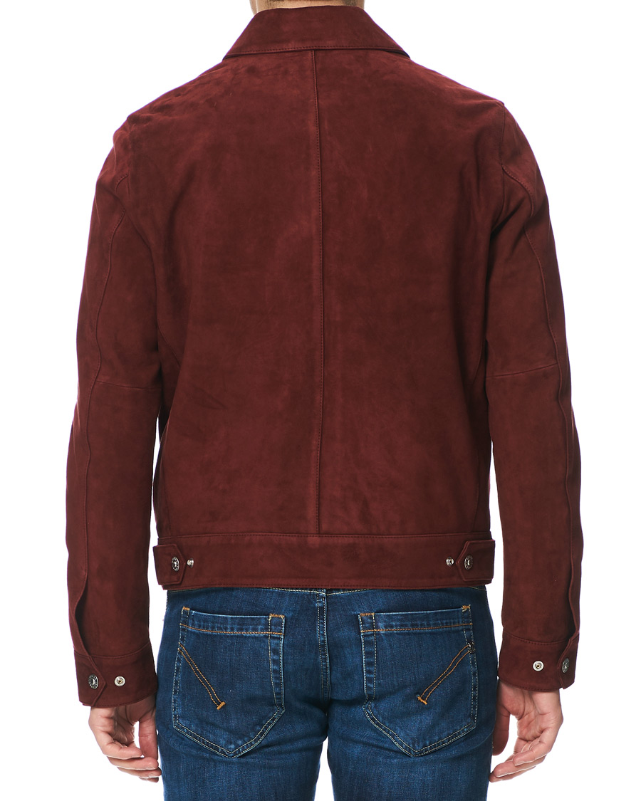 Herre | Jakker | Oscar Jacobson | Logner Suede Jacket Rust Red