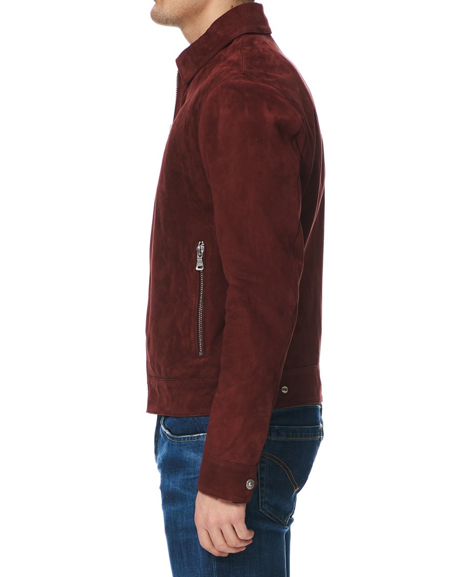 Herre | Jakker | Oscar Jacobson | Logner Suede Jacket Rust Red
