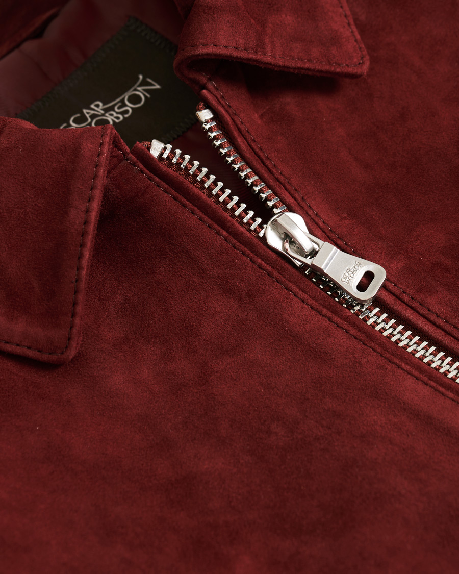 Herre | Jakker | Oscar Jacobson | Logner Suede Jacket Rust Red