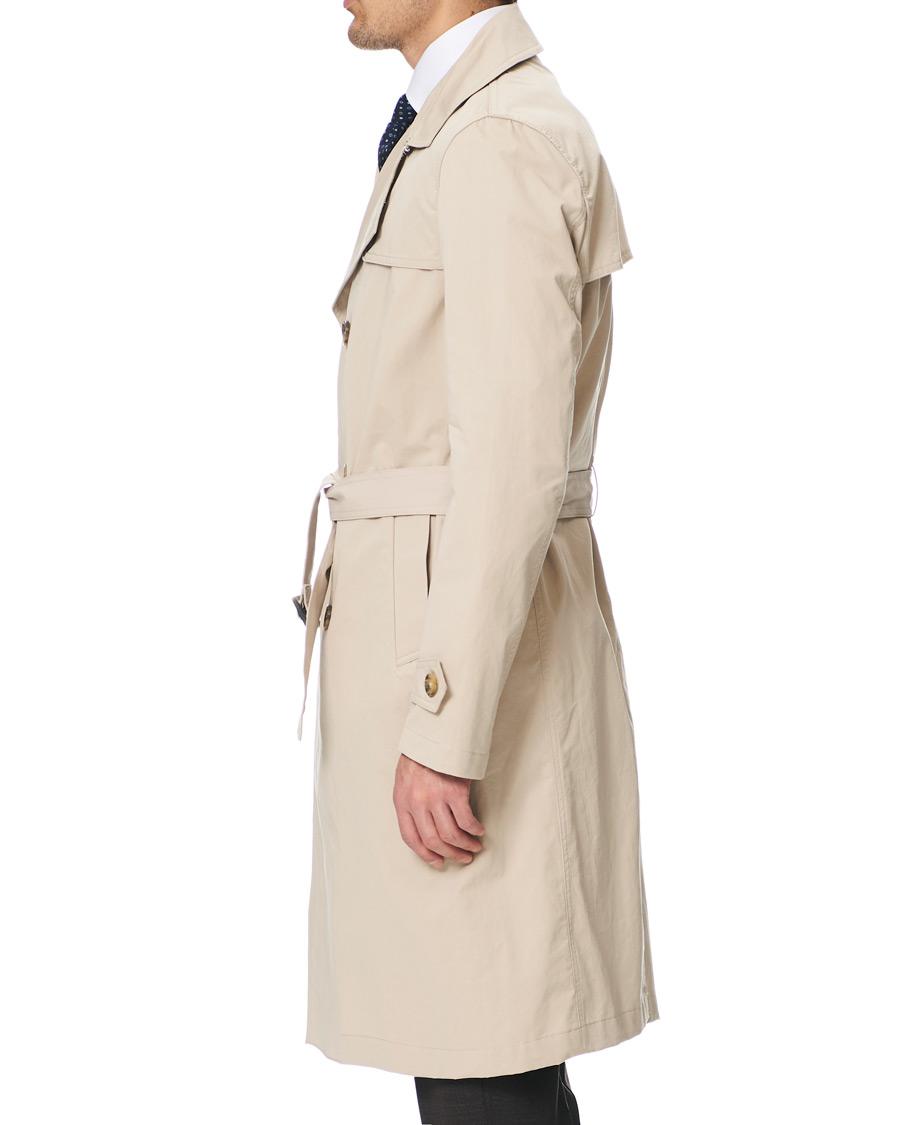 Herre | Jakker | Oscar Jacobson | Reace Double Breasted Trenchcoat Beige