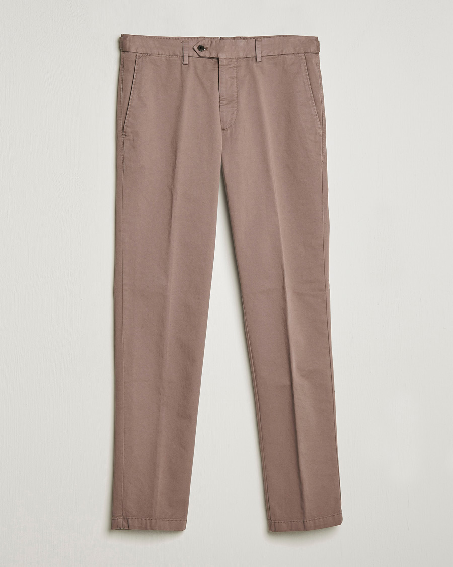 Herre | Bukser | Oscar Jacobson | Danwick Side Adjusters Chino Light Brown