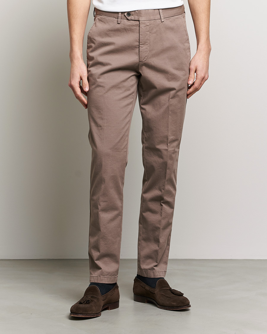 Herre | Bukser | Oscar Jacobson | Danwick Side Adjusters Chino Light Brown