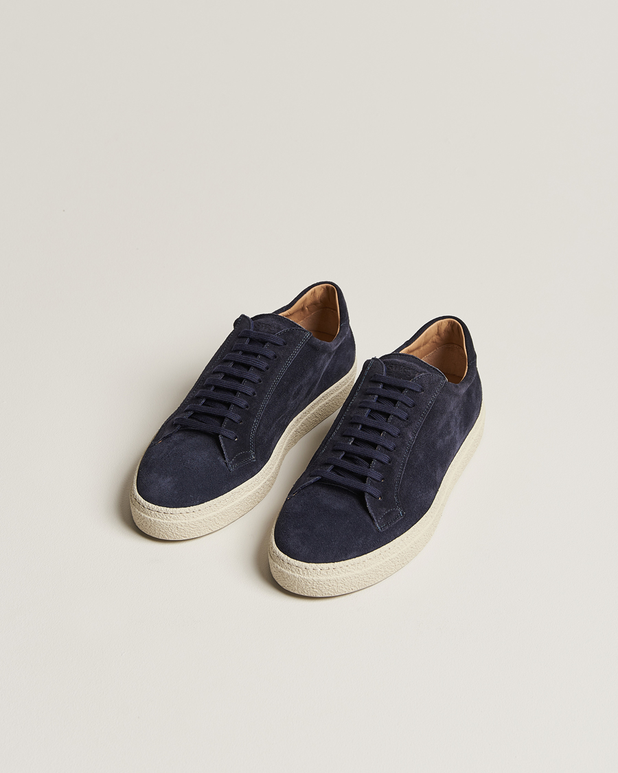 Herre | Sneakers med lavt skaft | Sweyd | 054 Sneakers Seppia Blue Suede