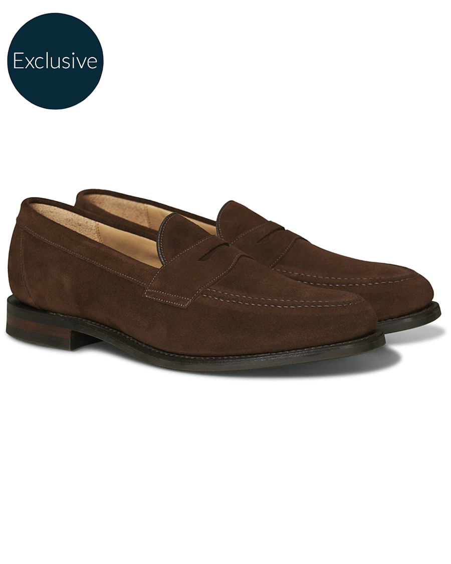 Herre | Loake 1880 Imperial 2 Penny Loafer Brown Suede UK10 - EU44 | Loake 1880 | Imperial 2 Penny Loafer Brown Suede UK10 - EU44