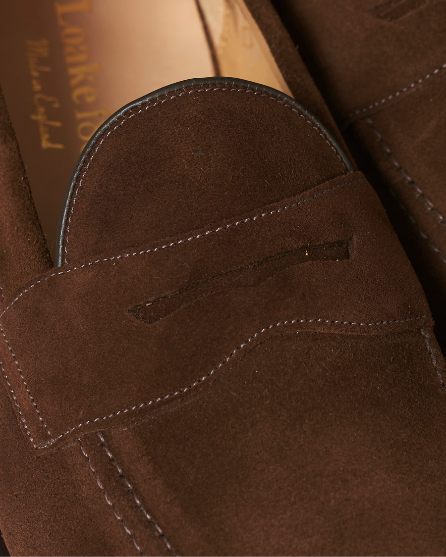 Herre | Loake 1880 Imperial 2 Penny Loafer Brown Suede UK10 - EU44 | Loake 1880 | Imperial 2 Penny Loafer Brown Suede UK10 - EU44