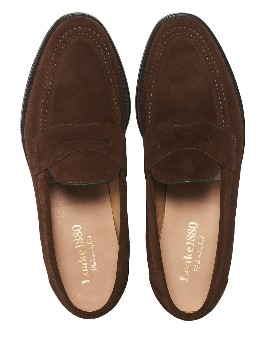 Herre | Loake 1880 Imperial 2 Penny Loafer Brown Suede UK10 - EU44 | Loake 1880 | Imperial 2 Penny Loafer Brown Suede UK10 - EU44
