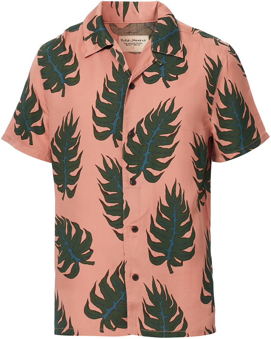 Herre | Skjorter | Nudie Jeans | Arvid Leaf Short Sleeve Shirt Apricot