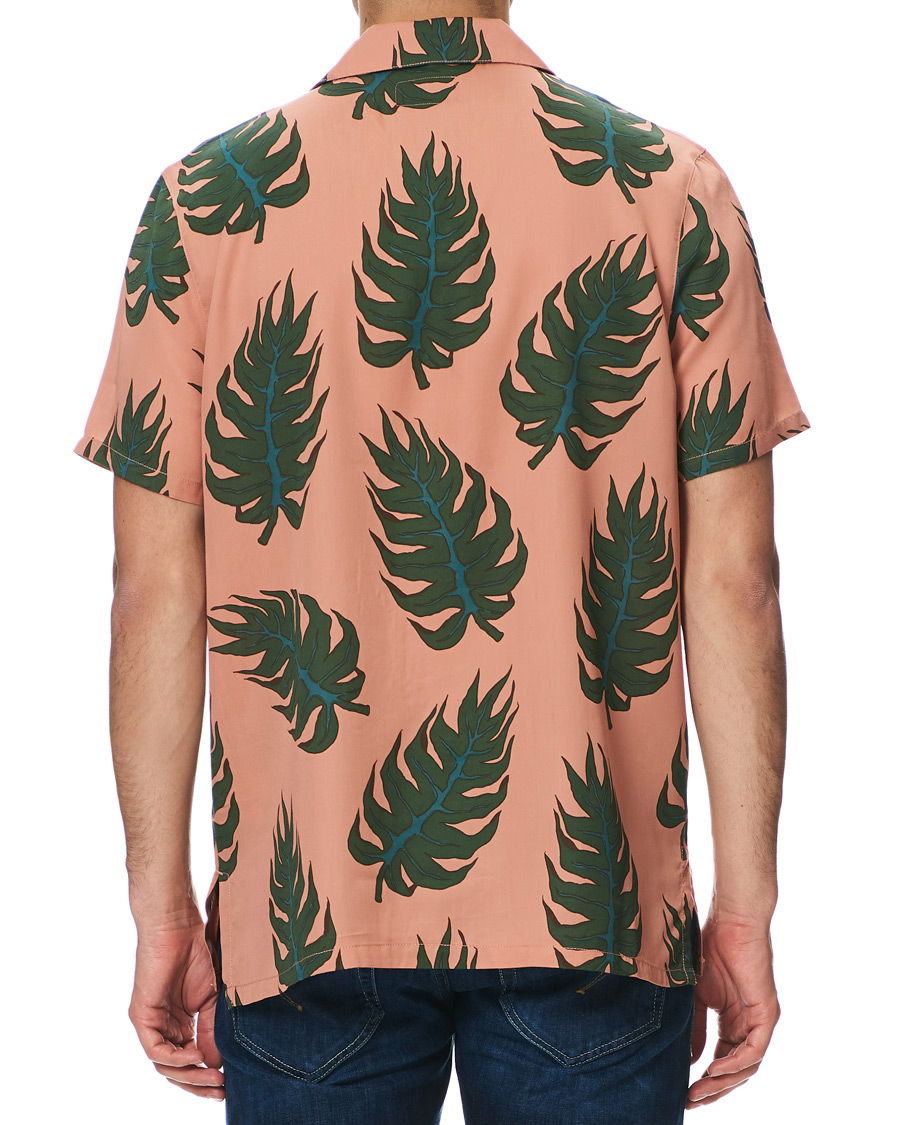 Herre | Skjorter | Nudie Jeans | Arvid Leaf Short Sleeve Shirt Apricot