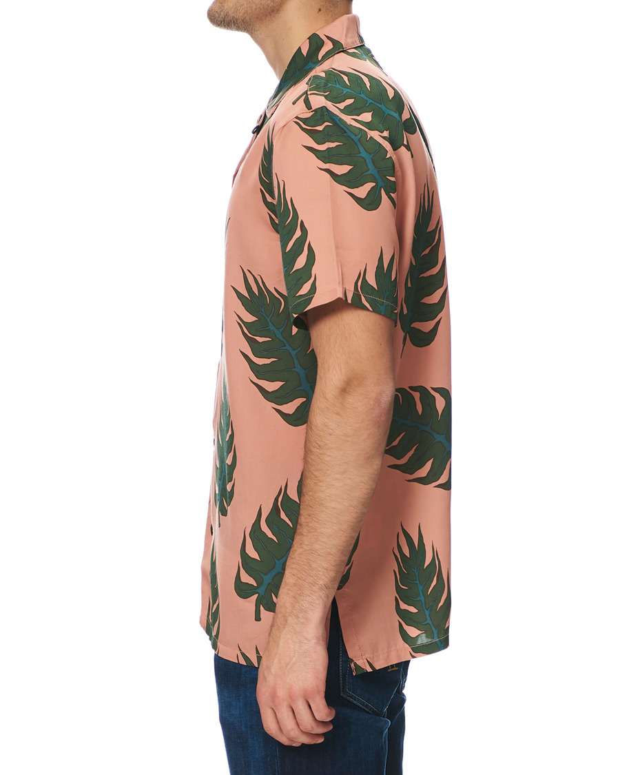 Herre | Skjorter | Nudie Jeans | Arvid Leaf Short Sleeve Shirt Apricot