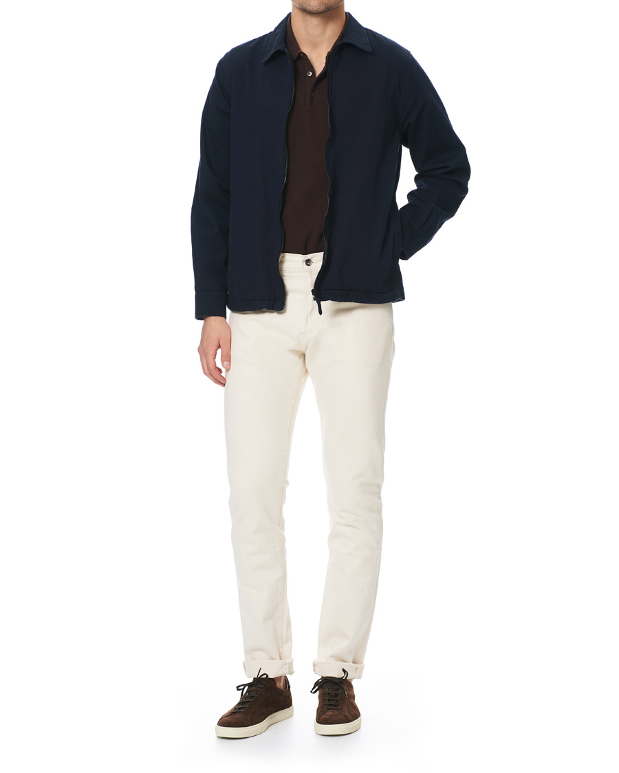 Herre | Jeans | C.O.F. Studio | M7 Tapered Stretch Jeans Cotton Beige