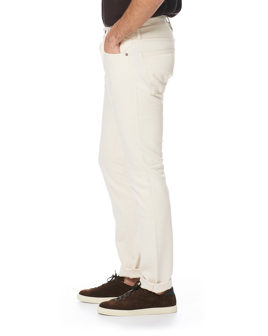 Herre | Jeans | C.O.F. Studio | M7 Tapered Stretch Jeans Cotton Beige
