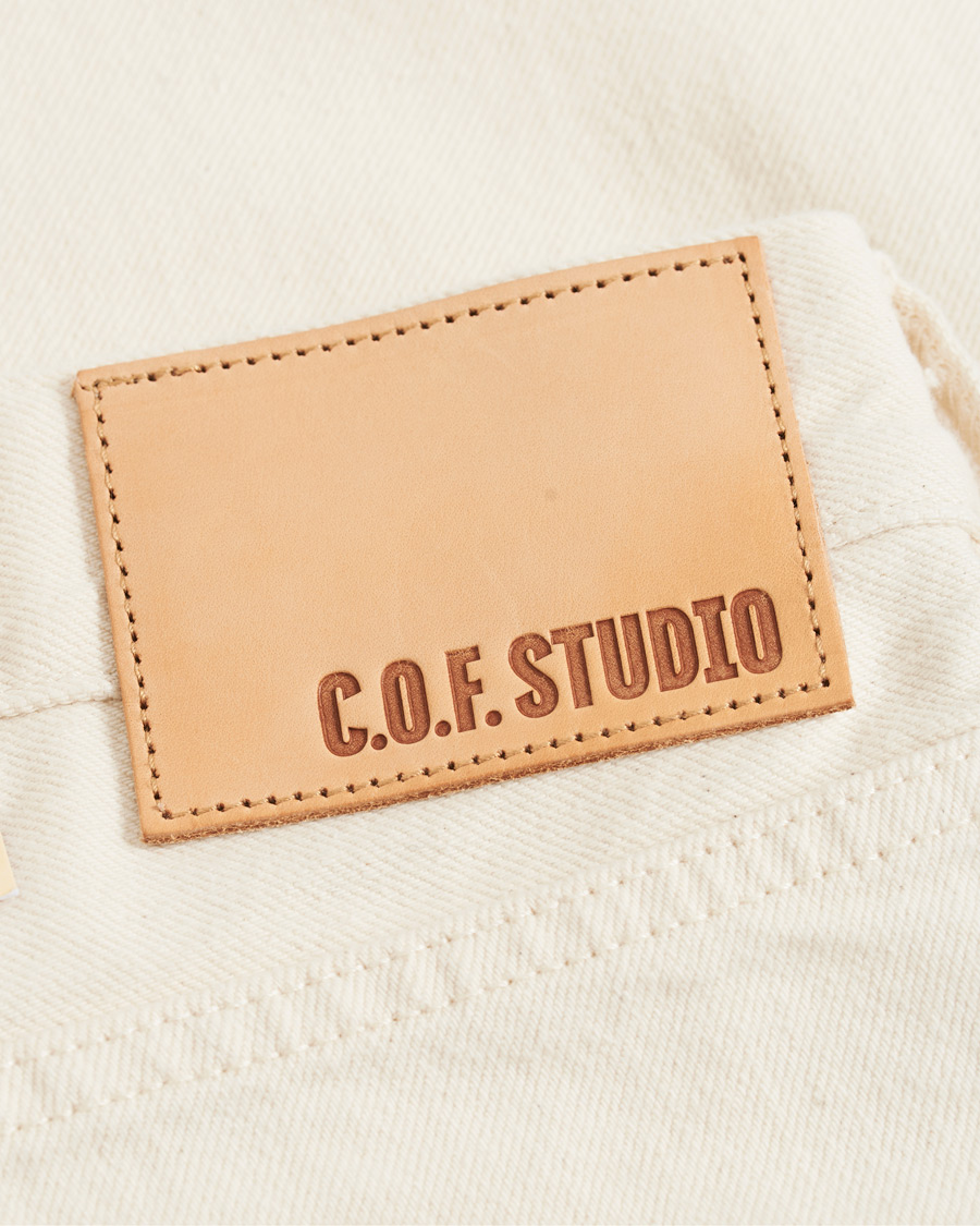 Herre | Jeans | C.O.F. Studio | M7 Tapered Stretch Jeans Cotton Beige