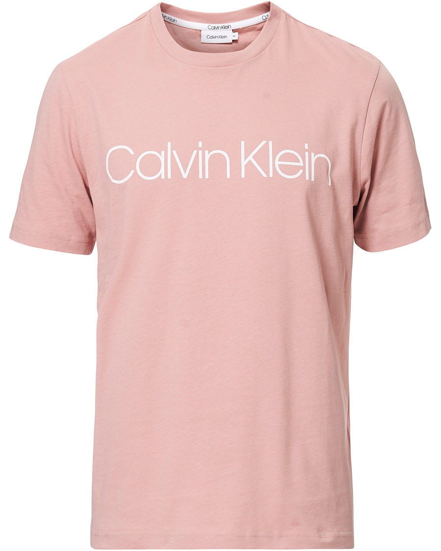 Herre | T-Shirts | Calvin Klein | Front Logo Crew Neck Tee Muted Pink