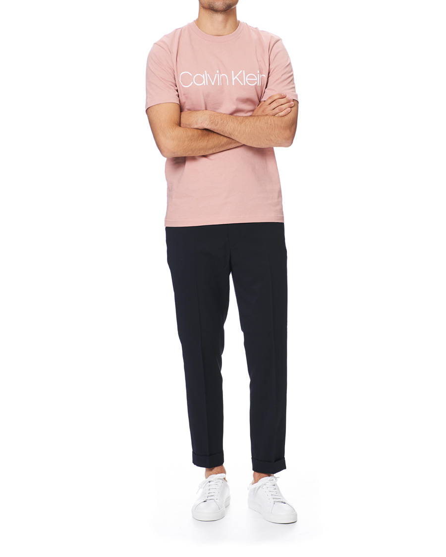 Herre | T-Shirts | Calvin Klein | Front Logo Crew Neck Tee Muted Pink