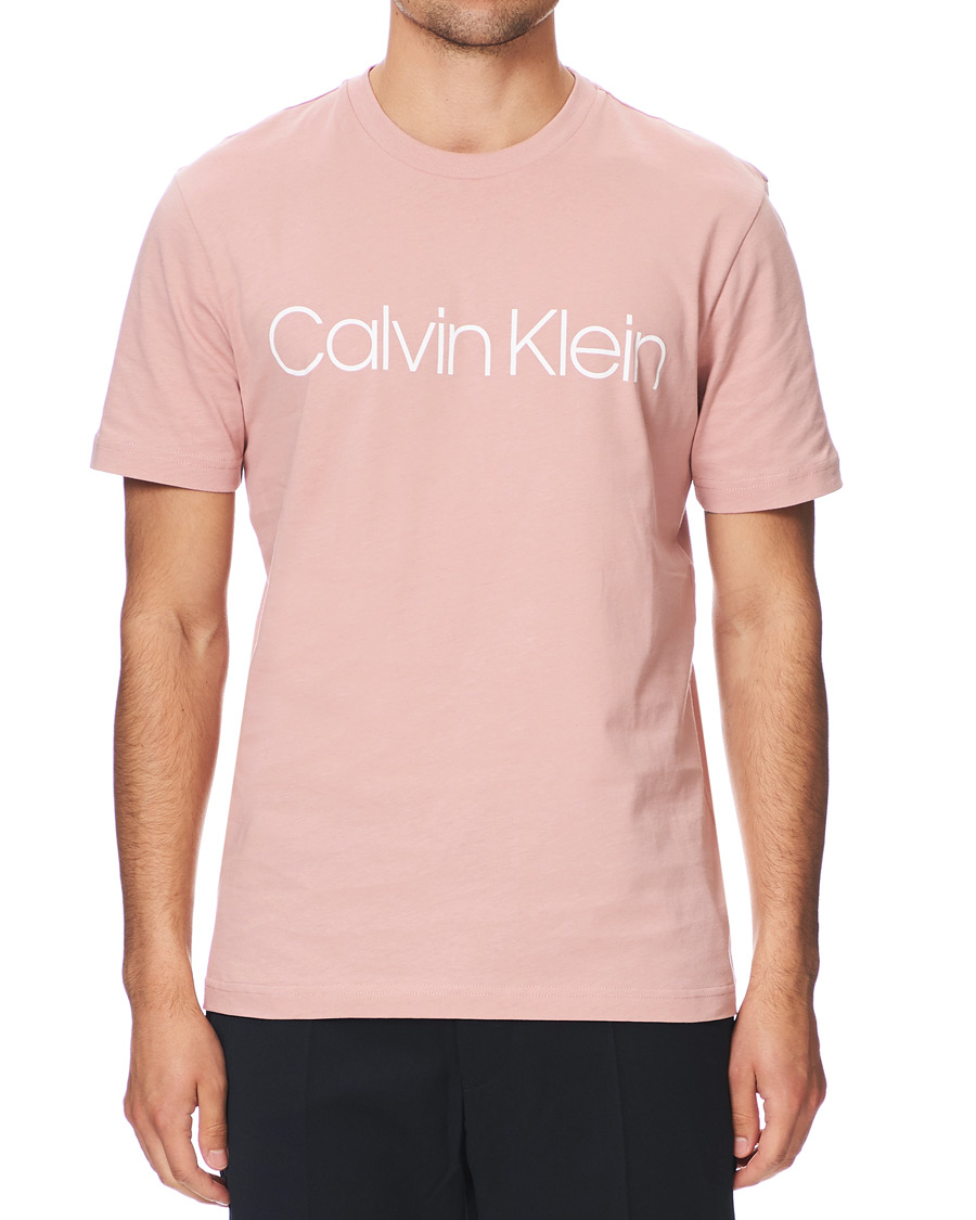 Herre | T-Shirts | Calvin Klein | Front Logo Crew Neck Tee Muted Pink