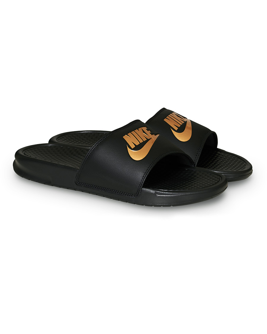 Herre | Nike Benassi JDI Slides Black/Gold | Nike | Benassi JDI Slides Black/Gold