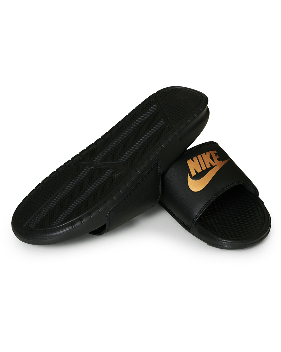 Herre | Nike Benassi JDI Slides Black/Gold | Nike | Benassi JDI Slides Black/Gold