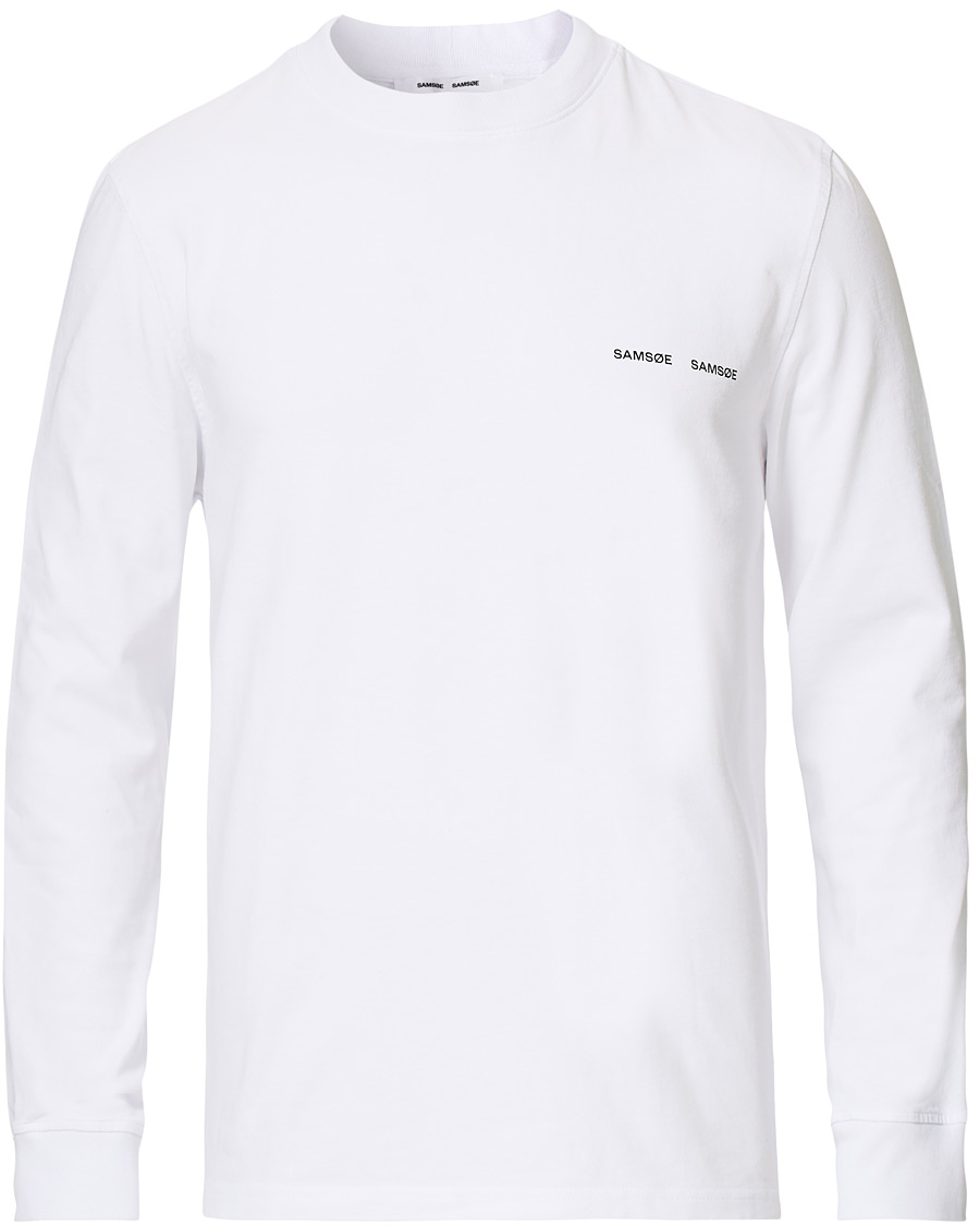 Herre | T-Shirts | Samsøe Samsøe | Samsøe & Samsøe Norsbro Long Sleeve Tee White